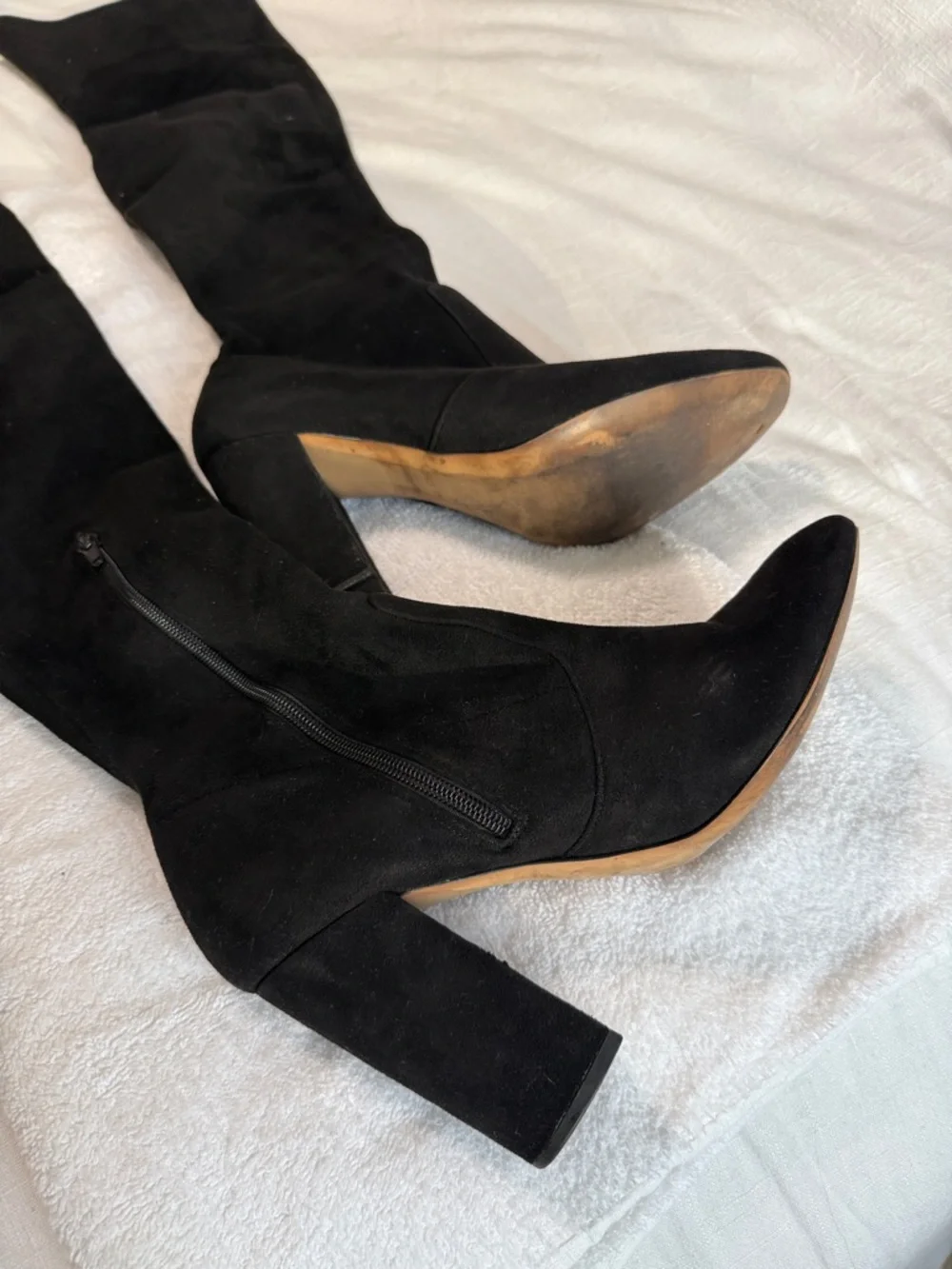 Aldo Black Over-the-Knee Suede Boots